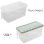 Rectangle Food Storage Containers Kitchen Portable Storage Box PP Material Refrigerator Food Preservation Box Kangsanli (Light Green)
