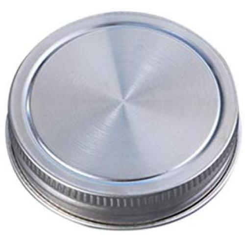 UPKOCH Stainless Steel Mason Jar Lids Storage Cap with O-shape Silicone Seals Reusable and Leak Proof 86mm