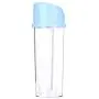 Klare Plastinspeelbehälter mit Schnappverschluss, Transparente Gewürzbehälter, Küchen-Lagerbehälter, Glas für Gewürze mit automatischem Deckel (Blau)