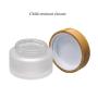 2 PCS Small Size Cream jars,Empty Travel Jars,Frosted Glass Cream Jars with Bamboo Lid and Inner Liners,Empty Cosmetic Containers,Makeup Refillable Lotion Bottles,Glass Samples Jars (50g)