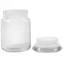 Clear Glass Herb Stash Jar with Lid 4.5 oz with Lifes a beach Logo from Smoke Promos