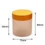 1Pcs 250ml/8.5oz PET Frosted Transparent Empty Refillable Cosmetic Jar with Bamboo Lid Cosmetic Cream Pot Tin Box Case Container Dispense Bottle for Body Butter Lotion Storage