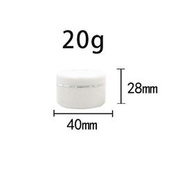 Portable Refillable Empty Cosmetic Jars Lotion Travel Container with Lids BPA-Free Plastic Face Cream Makeup Jars, 20g