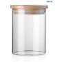 Tklets78 Kitchen Storage & Organization Safe Clear Borosilicate Glass Jar with Lid, Canister for Food 16.9 fl oz (500 ml)