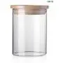 Tklets78 Kitchen Storage & Organization Safe Clear Borosilicate Glass Jar with Lid, Canister for Food 16.9 fl oz (500 ml)