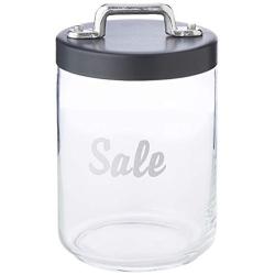 Italo Ottinetti Glass Storage Jars with Hermetic Lid Grey 1 Litre Sa, one Size
