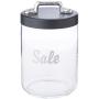 Italo Ottinetti Glass Storage Jars with Hermetic Lid Grey 1 Litre Sa, one Size