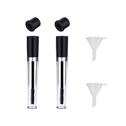 Onwon 2 Pcs 8 mL Empty Mascara Tubes With Eyelash Wand, Rubber Inserts and Funnels for Castor Oil, Ideal Kit for DIY Cosmetics, Includes 2 tubes, 2 rubber inserts and 2 funnels