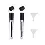 2er Set Leere Mascara-Tubes mit 8 ml, Gummistopfen und Siebtröpfen für DIY Kosmetik, ideal zum Befüllen mit Castoröl, inklusive 2 Tubes, 2 Stopfen und 2 Tröpfen