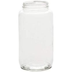 North Mountain Supply 32 Ounce Glass Hi-Shoulder Straight Sided Quart Regular Mouth Mason Canning Jars - With Gold Safety Button Lids - Case of 12