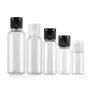 FLASQUES TRANSPARENTES 20PCS 15ml 0.5oz Récipients en Plastique pour Échantillons, Crèmes, Savons, Émulsions, avec Bouchon Noir FLASQUES TRANSPARENTES 20PCS 15ml 0.5oz Récipients en Plastique pour Échantillons, Crèmes, Savons, Émulsions, avec Bouchon Noir