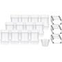 Natural Spice Sifter Jar with Airtight White Lids holds 1 oz / 30 ml / 28 grams each (12 pack) + Labels and Measuring Cup