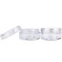 (Quantity: 25 Pieces) Beauticom 5G/5ML Round Clear Jars with Screw Cap Lids for Lotion, Creams, Toners, Lip Balms, Makeup Samples - BPA Free