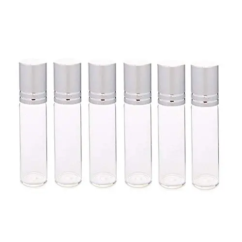 10 Stück 20ml 0.7OZ Klare Glasflasche mit Silberverschluss und Innenstopfen – Feststoffpulver, Pillen, Tabletten, Lagerbehälter, kleine Dose, tragbar, wiederbefüllbar für Reisen und den täglichen Gebrauch