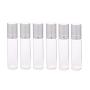 10PCS 20ML 0.7OZ Transparent Empty Glass Bottle with Silver Cap and Inner Plug Solid Powder Pill Table Storage Holder Small Jar Portable Refillable Cosmetic Container for Travel Daily Life Use