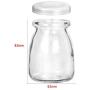 Glass Jars, KAMOTA 40 PACK 4 oz Clear Yogurt Jars With PE Lids, Glass Pudding Jars Yogurt Jars Ideal for Jam, Honey, Wedding Favors, Shower Favors, Baby Foods (150ml)