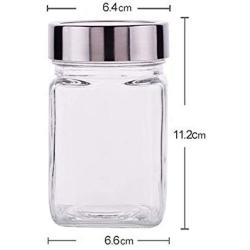 300ml Clear Glass Jar Seasoning Container Coffee Storage Tank 2019 Sugar Tea Spice Jars with Lids Kitchen Storage Containers