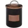 Premier Housewares Hammered Steel Storage Jar Biscuit Canister, 14x14x17cm, Black Premier Housewares Hammered Steel Storage Jar Biscuit Canister, 14x14x17cm, Black