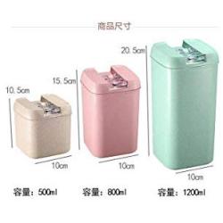 storage jar Grain container Food container Storage Box，Wheat straw kitchen storage box dried fruit food grains storage box, square 500ml