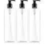 BAR5F Plastic Lotion Bottles with Pump Dispenser, 16 oz | Leak Proof, Empty Clear Cylinder, Refillable, BPA Free for Body Wash, Moisturizer, Face Cream, Liquid Hand Soap, Self-Tanner | Pack of 3