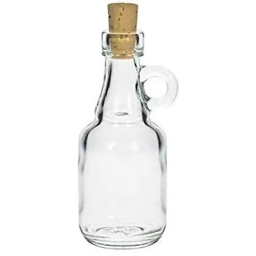 Vervaende Haushaltswaren 30 Mini/Gallon 40 ml Glasflaschen mit Korken zur Selbstbefüllung inklusive eines weißen Füllfunnels Durchmesser 5 cm