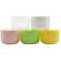 3PCS 150G Refillable Plastic Make-up Cosmetic Jars Empty Face Cream Eye Shadow Lip Balm Lotion Storage Container Pot Bottle Case Holder With Dome Cap and PP Liner (Transparent)