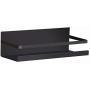 Fridge Spice Rack Organizer Single Tier Magnetic Refrigerator Spice Storage Magnet Shelf, Black