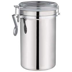Cookie Jar Cereal Coffee Storage Containers Jar 304 Stainless Steel with Lids Airtight Bpa Free Large, Food Storage Containers Jar for Kitchen Pantry Organization Canister Candy Bulk, 1L