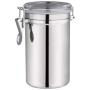 Cookie Jar Cereal Coffee Storage Containers Jar 304 Stainless Steel with Lids Airtight Bpa Free Large, Food Storage Containers Jar for Kitchen Pantry Organization Canister Candy Bulk, 1L