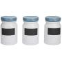 Mind Reader 3CJAR-BLU 3 pc Small Ceramic Lids, Round Canister, Food Storage Jar Container, One Size, Blue 3 Piece Set