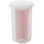 HOMELUNY Set of 4 Food Airtight Jars Clear Plastic with Lids Kitchen Cereal Containers for Storage for Candy, Cookie, Rice, Sugar,Flour,Snacks Keeping Food Dry & Fresh Pink