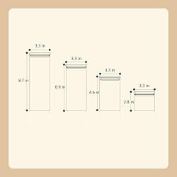 Ekirlin Airtight Food Jar,Glass Food Jar 4PCS Kitchen Canisters for Candy, Cookie,Rice and Spice Airtight Food Jar for Home Glass Storage Tank for Pasta,Pantry Canister for Coffee Bean