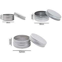 Aluminum Can 20pcs Bottle Empty Screw Lid Mini Storage Jar Cosmetic Pot und Tin Tea Cream Travel Tools Container(30ML)