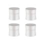 4PCS 15ML 0.5OZ White Empty Plastic Cream Bottles with Screw Cap and Inner Cover Face Hand Cream Storage Holder Makeup Case Refillable Durable Portable Cosmetic Container Jar for Travel Daily Life