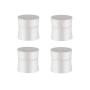 4PCS 15ML 0.5OZ White Empty Plastic Cream Bottles with Screw Cap and Inner Cover Face Hand Cream Storage Holder Makeup Case Refillable Durable Portable Cosmetic Container Jar for Travel Daily Life