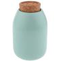 Kitchen Canister, Food Storage Container, Ceramic Pot Jar for Cereal Tea Sugar Serving - Light Green-M(Button Top)