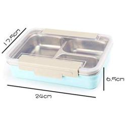 Lcxliga Bento Box Picnic Outdoor Activity Travel Kitchen Food Storage Stainless Steel Heat Insulation Container Lunch Box(blue)