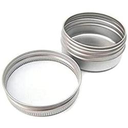 24PCS Round Metal Aluminium Tin Jar Pot Bottle Container Cans for Nail Art Lip Balm Cream Beauty Products Makeup DIY Cosmetic Container Case (5ml/ 0.17oz)