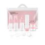 Travel Bottles Kit, 9 Pack Pasking Travel Containers Kit, TSA Approved Leak Proof Portable Toiletry Containers Set, Clear PET Cosmetic Containers for Lotion, Shampoo, Cream, Soap, Pink