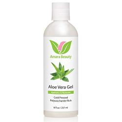 Aloe Vera Gel from Organic Cold Pressed Aloe for Face, Body, and Hair, 8 fl. oz.