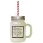 Black Because Someone We Love Is In Heaven? Frosted Glass Mason Jar With Straw