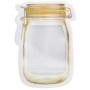 WXLAA 3 Pcs Zipper Bags Frosted Transparent Plastic Sealing Bag Reusable Food Snack Saver Storage Bag For Travel Yellow S