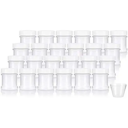 Natural Spice Sifter Jar with Airtight White Lids holds 1 oz / 30 ml / 28 grams each (24 pack) + Measuring Cup Natural Spice Sifter Jar with Airtight White Lids holds 1 oz / 30 ml / 28 grams each (24 pack) + Measuring Cup