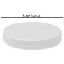 Jarming Collections 110mm Plastic Lids (4.25 inch Diameter) Airtight, Leak Proof BPA Free & Dishwasher Safe-Made In the USA- Pack of 4 (white)