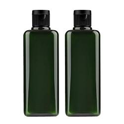 Sdootbeauty Plastic Empty Bottles Squeeze Bottles with Flip Cap, Flip Cap Bottle - Pack of 2, 200ml/6.7oz Green