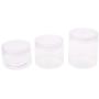 Milue 7.2cm OD Clear Strong PET Round Food Storage Container Jar Sealed with Clear Lid (02#)