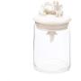 Bouteilles en verre avec couvercle, couvercle en porcelaine ivoire pour petite bouteille pour aliments Bouteilles en verre avec couvercle, couvercle en porcelaine ivoire pour petite bouteille pour aliments
