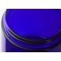 Cobalt Blue Thick Glass Straight Sided Jar with Gold Metal Overshell Lid - 4 oz / 120 ml (6 pack) + Spatulas