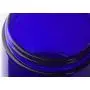 Cobalt Blue Thick Glass Straight Sided Jar with Gold Metal Overshell Lid - 4 oz / 120 ml (6 pack) + Spatulas