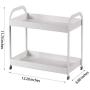 Hoopoton Spice Rack, 2-Tier Shelf Rack Kitchen Bathroom Countertop, 2-Tier Standing Storage Organizer Spice Jars Bottle Shelf Holder Rack